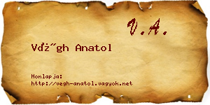 Végh Anatol névjegykártya